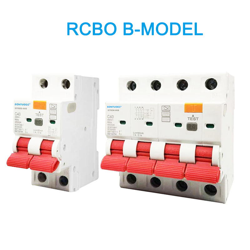 RCBO B моделі 2p 4p Қалдық ағымдық ажыратқыш