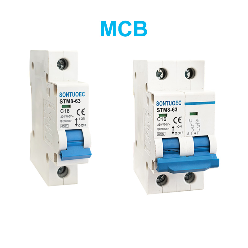 STM8-63 миниатюралық ажыратқыш 6KA 1p 2p 2p 4p 16a 230 / 400V